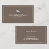 Einfache Schlichte Silver Horse Business Card (bra Visitenkarte (Vorne/Hinten)