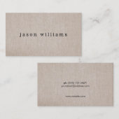 Einfache Schlichte Tan Beige Linse Visitenkarte (Vorne/Hinten)