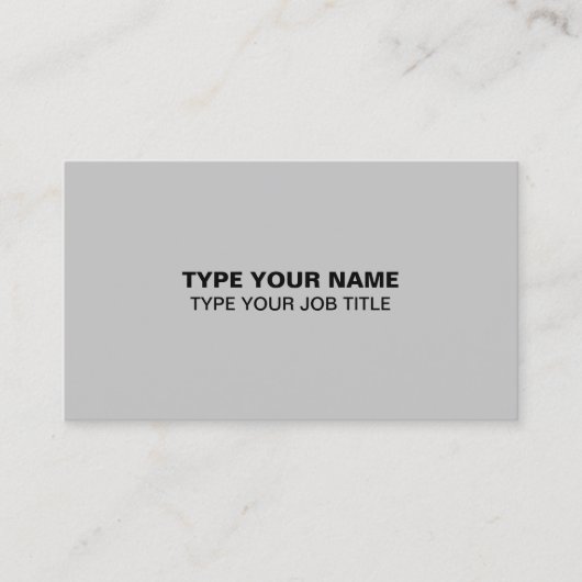 Einfache Schlichte Texte Design Graue Calling Card Telefonnummerkarte (Vorderseite)