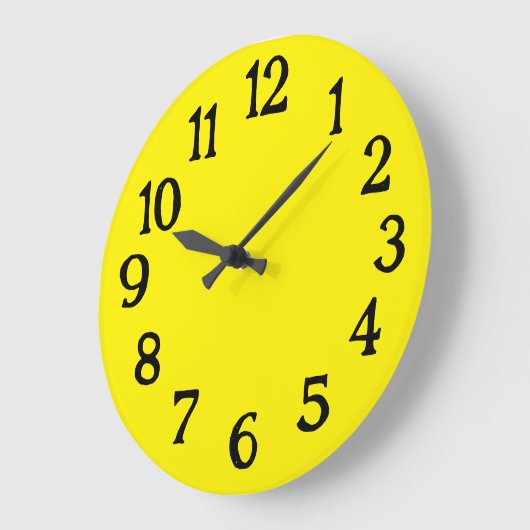 Einfache Schlichte Uhr in Schwarz und Gelb (Winkel)