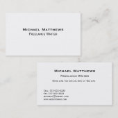 Einfache schlichte Unadorned Visitenkarte (Vorne/Hinten)