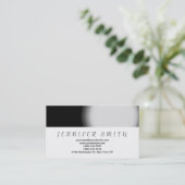 Einfache Schlichte Visitenkarte in Weiß Grau (Stehend Vorderseite)