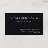 Einfache SCHLICHTE Visitenkarten Schwarzer goldene Visitenkarte (Rückseite)