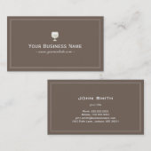 Einfache Schlichte Weinkellerei / Weinkeller und W Visitenkarte (Vorne/Hinten)