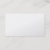 Einfache schlichte weiße visitenkarte (Rückseite)