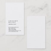 Einfache Schlichte White Trendy Consultant Visitenkarte (Vorne/Hinten)