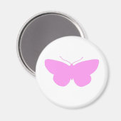 Einfache Schmetterlinge in Rosa Magnet (Vorderseite/Rückseite)