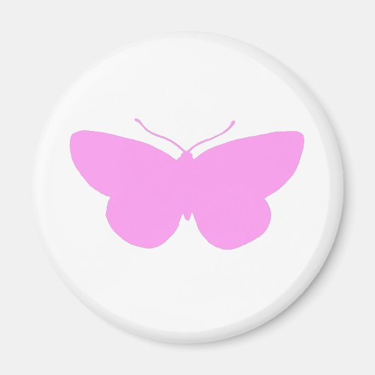 Einfache Schmetterlinge in Rosa Magnet (Vorne)