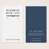 Einfache SchmuckEarring Display Blue Card (Vorne & Hinten)