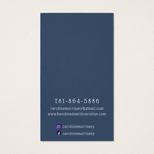 Einfache SchmuckEarring Display Blue Card (Rückseite)