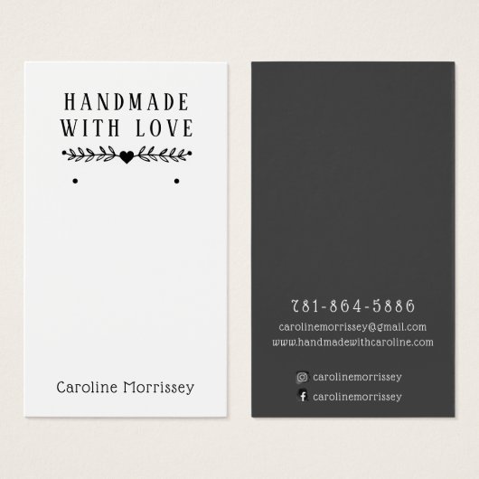 Einfache SchmuckEarring-Display Grau-Karte (Vorne & Hinten)