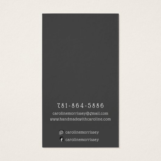 Einfache SchmuckEarring-Display Grau-Karte (Rückseite)