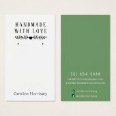 Einfache SchmuckEarring Display Green Card (Vorne & Hinten)