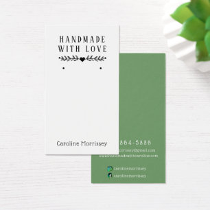 Einfache SchmuckEarring Display Green Card