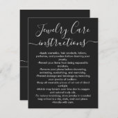 Einfache Schmuckkarte für Schwarz-weiße Skripte Mitteilungskarte (Vorne/Hinten)