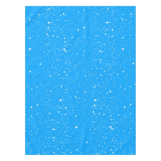 Einfache Schnee und Stars auf LICHT BLAU oder Ihre Tischdecke (Vorderseite)