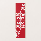 Einfache Schneeflocke auf rotem Hintergrund (Außenseite Aufgefaltet)