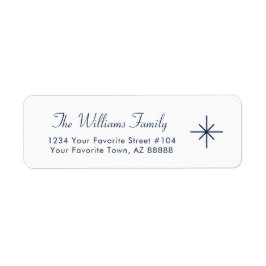 Einfache Schneeflocke Elegante Typografie Rücksend