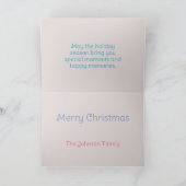 Einfache Schneeflocke Feiertagskarte (Innenseite)