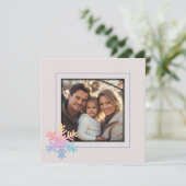 Einfache Schneeflocke Feiertagskarte (Stehend Vorderseite)