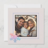 Einfache Schneeflocke Feiertagskarte (Vorderseite)