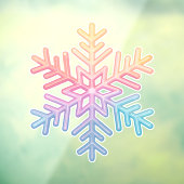 Einfache Schneeflocke Fensteraufkleber (Blatt 3)