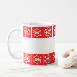 Einfache Schneeflocke Gemusterte Tasse. Kaffeetasse