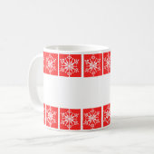 Einfache Schneeflocke Gemusterte Tasse. Kaffeetasse (Vorderseite Links)