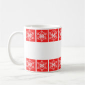 Einfache Schneeflocke Gemusterte Tasse. Kaffeetasse (Links)