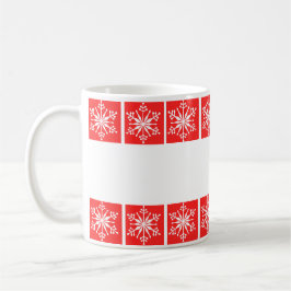 Einfache Schneeflocke Gemusterte Tasse. Kaffeetasse
