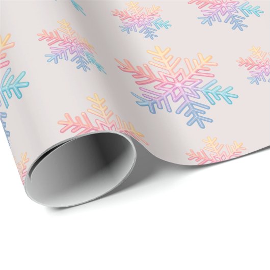 Einfache Schneeflocke Geschenkpapier (Rolleneckpunkt)