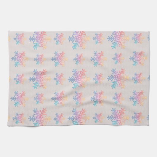 Einfache Schneeflocke Geschirrtuch (Horizontal)