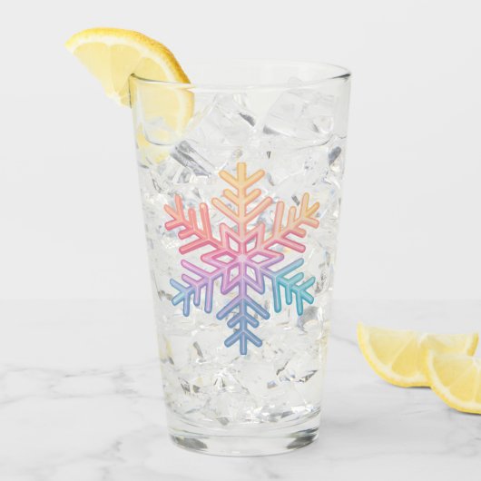 Einfache Schneeflocke Glas (Vorderseite Ice)