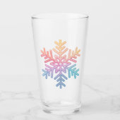 Einfache Schneeflocke Glas (Vorderseite)