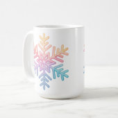 Einfache Schneeflocke Kaffeetasse (Vorderseite Links)