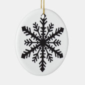 Einfache Schneeflocke Keramik Ornament (Rechts)
