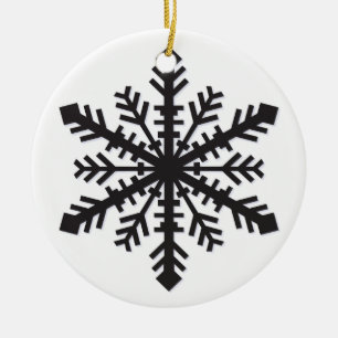Einfache Schneeflocke Keramik Ornament