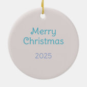 Einfache Schneeflocke Keramik Ornament (Hinten)