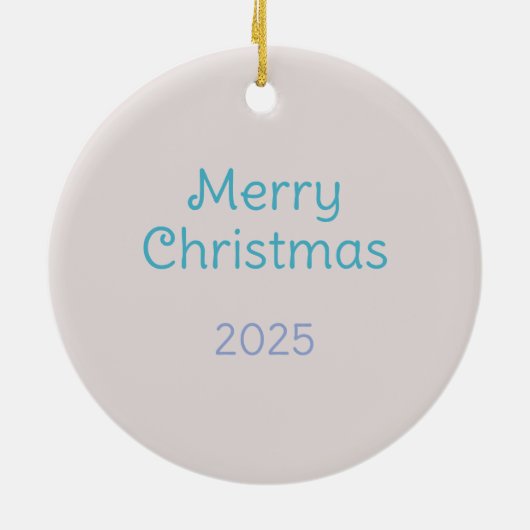 Einfache Schneeflocke Keramik Ornament (Hinten)