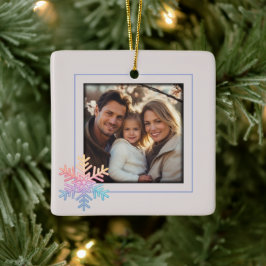 Einfache Schneeflocke Keramikornament