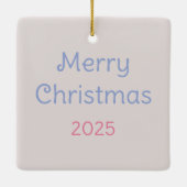 Einfache Schneeflocke Keramikornament (Rückseite)