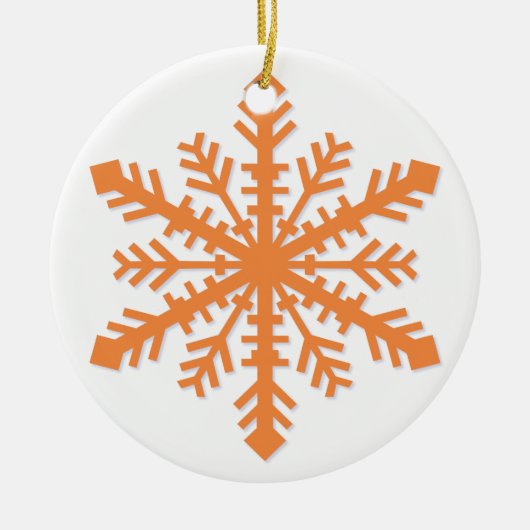 Einfache Schneeflocke Keramikornament (Vorne)