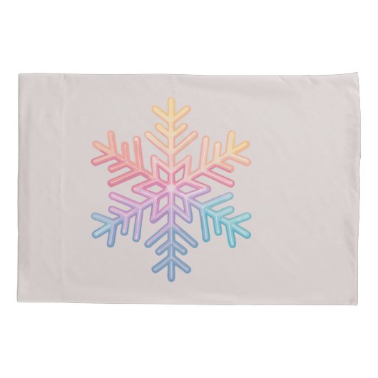 Einfache Schneeflocke Kissenbezug (Rückseite-Links)