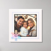 Einfache Schneeflocke Leinwanddruck (Vorderseite)