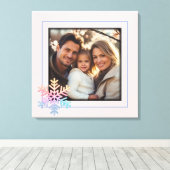 Einfache Schneeflocke Leinwanddruck (Insitu (Holzboden))