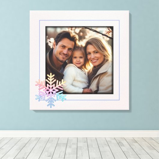 Einfache Schneeflocke Leinwanddruck (Insitu (Holzboden))