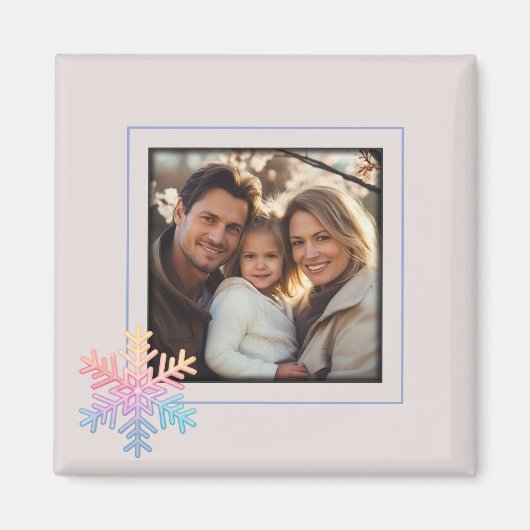 Einfache Schneeflocke Magnet (Vorne)