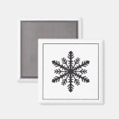 Einfache Schneeflocke Magnet (Vorderseite/Rückseite)