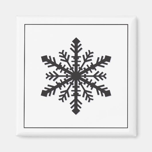 Einfache Schneeflocke Magnet (Vorne)