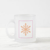 Einfache Schneeflocke Mattglastasse (Links)
